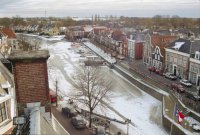 8. naar het oosten op hetzelfde moment (Grootdiep) geen kip te bekennen (vanaf stadhuistoren)