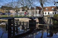 draaibrug Halvemaanspoort gespiegeld Dokkum (15 nov '12) 