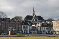 Gedempte Boterdiep met Nieuwe Kerk boven de bebouwing 2011